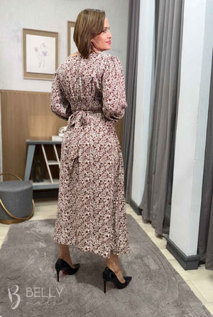 Vestido Glória Evasê Midi