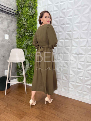 Vestido Glória Evasê Midi