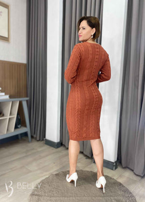 Vestido Jade em Tricô Modal com Transpasse