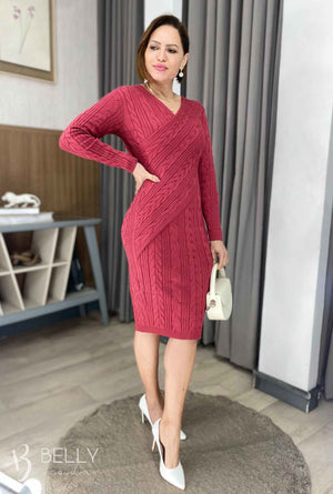 Vestido Jade em Tricô Modal com Transpasse