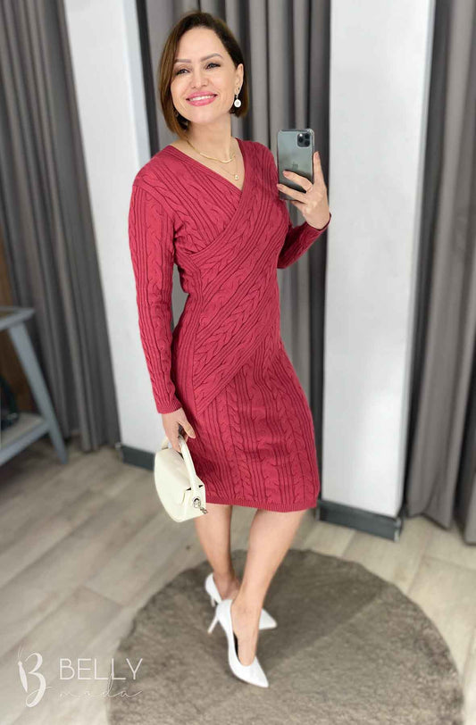 Vestido Jade em Tricô Modal com Transpasse
