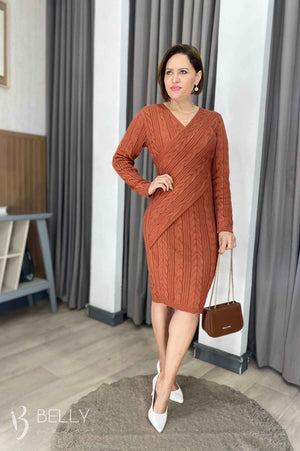 Vestido Jade em Tricô Modal com Transpasse