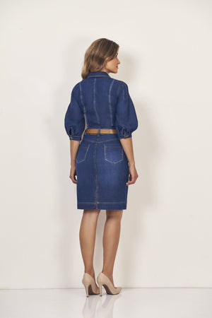 Vestido Jeans com Cinto
