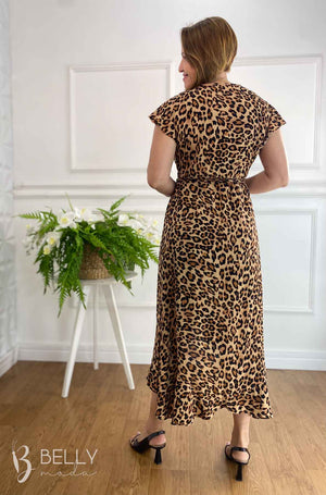 Vestido Midi Kátia Envelope em Viscose Casual Elegante