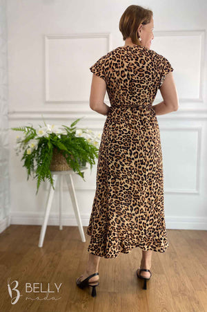 Vestido Midi Kátia Envelope em Viscose Casual Elegante