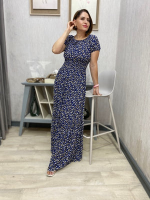 Vestido Ciganinha Longo com Lastex na Cintura