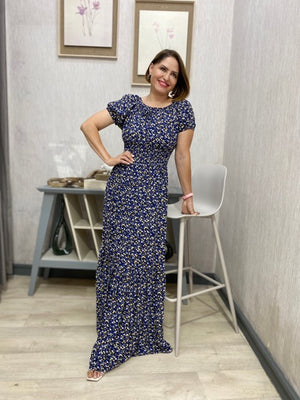 Vestido Ciganinha Longo com Lastex na Cintura