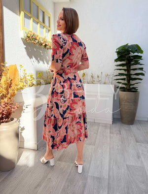 Vestido Midi Magali Liso em Malha Viscolycra Casual