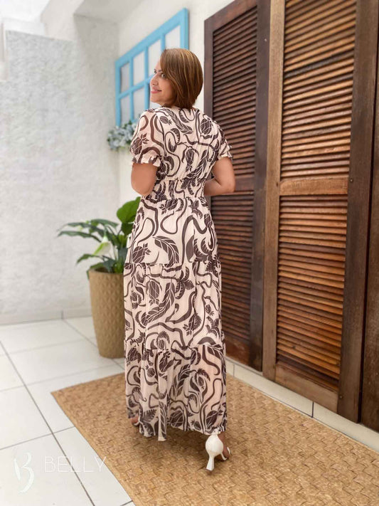 Vestido Milka Tule Longo