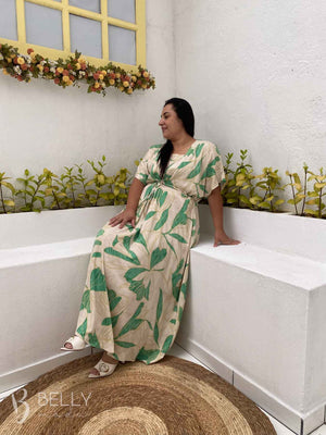 Vestido Longo Monique Estampado em Viscolinho Casual