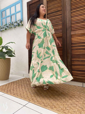 Vestido Longo Monique Estampado em Viscolinho Casual