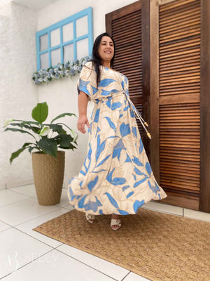 Vestido Longo Monique Estampado em Viscolinho Casual