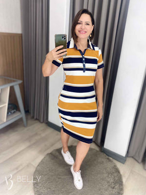 Vestido Pietra Polo Estampado com Bolso