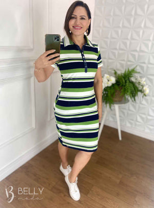 Vestido Pietra Polo Estampado com Bolso