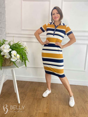 Vestido Pietra Polo Estampado com Bolso