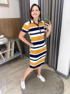 Vestido Pietra Polo Estampado com Bolso