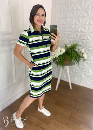 Vestido Pietra Polo Estampado com Bolso