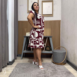 Vestido Plus Size Fátima Barrado Plissado