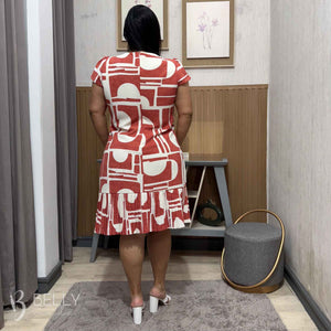 Vestido Plus Size Fátima Barrado Plissado