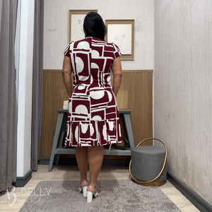 Vestido Plus Size Fátima Barrado Plissado