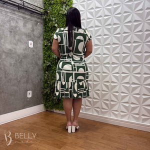 Vestido Plus Size Fátima Barrado Plissado