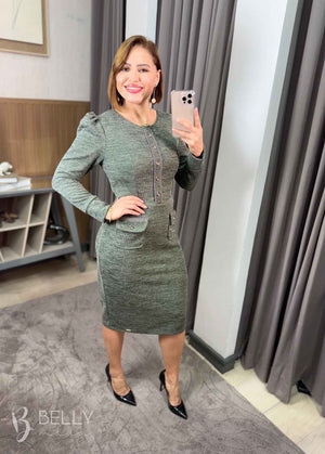 Vestido Rafaela Manga Longa