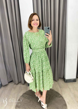 Vestido Sula Manga 3/4 com Cinto