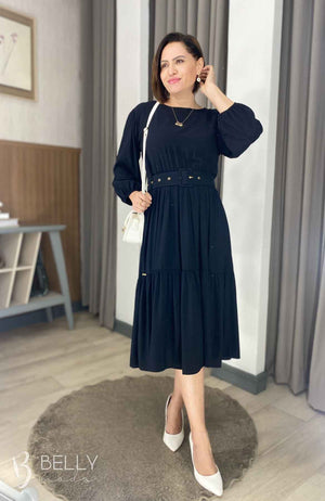 Vestido Sula Manga 3/4 com Cinto