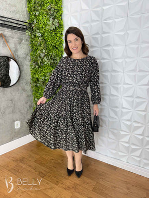 Vestido Sula Manga 3/4 com Cinto