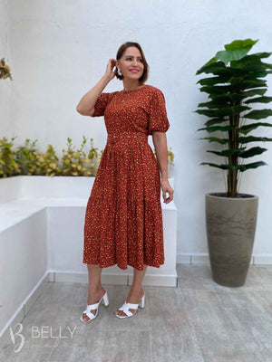 Vestido Sula Manga Curta com Cinto