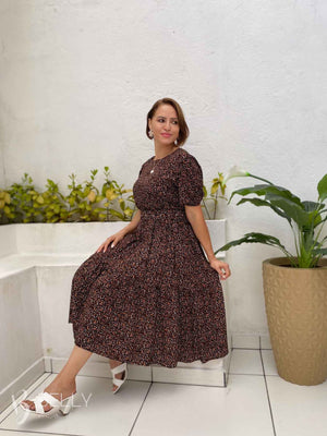 Vestido Sula Manga Curta com Cinto