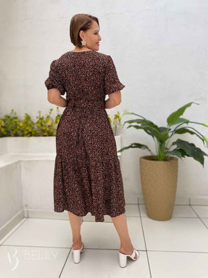 Vestido Sula Manga Curta com Cinto