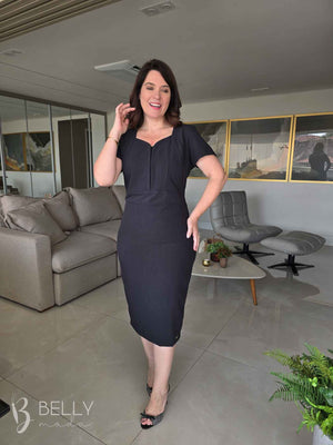 Vestido Tubinho Midi Preto