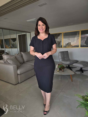 Vestido Tubinho Midi Preto